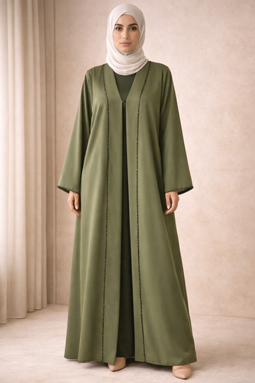 Royal Olive Green Abaya