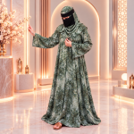 Marble print abaya