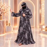 Marble print abaya