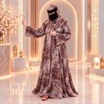 Marble print abaya