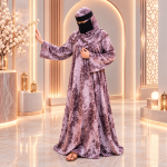 Marble print abaya